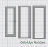 OakridgeStores.com | Oakridge Minis - Commercial Glass Door with Frame and Trim - 3' x 7' Scale Size - HO Scale 1:87 Model Miniature - 1016-87