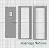 OakridgeStores.com | Oakridge Minis - Commercial Steel Service Door with Vision Window, Frame and Trim - 3' x 7' Scale Size - HO Scale 1:87 Model Miniature - 1017-87