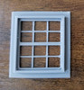 OakridgeStores.com | Oakridge Minis - 45" x 48" Double Hung Window with Colonial Grid Grille and Trim - HO Scale 1:87 Model Miniature - 1031-87