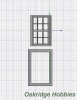 OakridgeStores.com | Oakridge Minis - 45" x 48" Double Hung Window with Colonial Grid Grille and Trim - HO Scale 1:87 Model Miniature - 1031-87