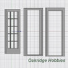 OakridgeStores.com | Oakridge Minis - 15-Lite French Doors with Frame and Trim - 3' x 7' Scale Size - O Scale 1:48 Model Miniature - 1032-48