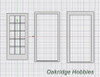 OakridgeStores.com | Oakridge Minis - 15-Lite French Doors with Frame and Trim - 3' x 7' Scale Size - 1:64 Scale Model Miniature - 1032-64