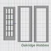 OakridgeStores.com | Oakridge Minis - 15-Lite French Doors with Frame and Trim - 3' x 7' Scale Size - 1:64 Scale Model Miniature - 1032-64
