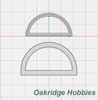 OakridgeStores.com | Oakridge Minis - 36" Full Chord Half Circle WIndow and Trim - G Scale 1:24 Model Miniature - 1034-24