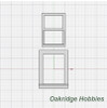 OakridgeStores.com | Oakridge Minis - 42" x 60" Double Hung Window and Frame - HO Scale 1:87 Model Miniature - 1037-87