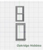 OakridgeStores.com | Oakridge Minis - 42" x 60" Double Hung Window and Frame - HO Scale 1:87 Model Miniature - 1037-87