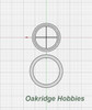 OakridgeStores.com | Oakridge Minis - 48" Round Window With 4-Lite Grid and Trim - HO Scale 1:87 Model Miniature - 1039-87