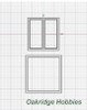 OakridgeStores.com | Oakridge Minis - 48" x 55" 2 Pane Casement Window and Frame - 1" Scale 1:12 Model Miniature - 1005-12