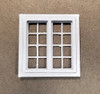 OakridgeStores.com | Oakridge Minis - Shallow Depth 48" x 55" 2 Pane Casement Window with Colonial Grid Grille and Frame - 1" Scale 1:12 Model Miniature - 1008-12