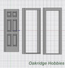 OakridgeStores.com | Oakridge Minis - Residential 6 Panel Door with Frame and Trim - 3' x 7' Scale Size - 1" Scale 1:12 Model Miniature - 1022-12