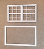 OakridgeStores.com | Oakridge Minis - 90" x 48" Twin Double Hung Window with Colonial Grid Grille and Trim - 1" Scale 1:12 Model Miniature - 1030-12