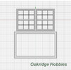 OakridgeStores.com | Oakridge Minis - Shallow Depth 90" x 48" Twin Double Hung Window with Colonial Grid Grille and Trim - 1" Scale 1:12 Model Miniature - 1030-12