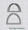 OakridgeStores.com | Oakridge Minis - Shallow Depth 48" Full Chord Half Circle Window and Trim - 1" Scale 1:12 Model Miniature - 1033-12