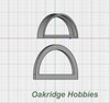 OakridgeStores.com | Oakridge Minis - Shallow Depth 36" Full Chord Half Circle WIndow and Trim - 1" Scale 1:12 Model Miniature - 1034-12