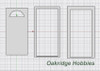 OakridgeStores.com | Oakridge Minis - Residential Plain Door with Half Round Window, Frame and Trim - 3' x 7' Scale Size - HO Scale 1:87 Model Miniature - 1048-87