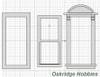 OakridgeStores.com | Oakridge Minis - Traditional Victorian Non-Working Double Hung Flat Top Pediment Window - G Scale 1:24 Model Miniature - 1054-24