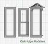 OakridgeStores.com | Oakridge Minis - Shallow Depth Traditional Victorian Non-Working Double Hung Triangular Pediment Window - G Scale 1:24 Model Miniature - 1055-24