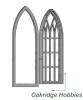 OakridgeStores.com | Oakridge Minis - 3x7 Large Arched Gothic (Church) Casement Window with Tracery - 1" Scale 1:12 Model Miniature - 1057-12