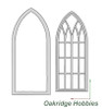 OakridgeStores.com | Oakridge Minis - 3x7 Large Arched Gothic (Church) Casement Window with Tracery - HO Scale 1:87 Model Miniature - 1057-87