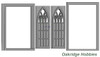 OakridgeStores.com | Oakridge Minis - 7x6 Gothic (Church) Double Door Entrance with Tracery - HO Scale 1:87 Model Miniature - 1059-87