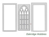 OakridgeStores.com | Oakridge Minis - 7x3 Gothic (Church) Door with Tracery - G Scale 1:24 Model Miniature - 1060-24