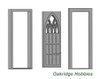 OakridgeStores.com | Oakridge Minis - Shallow Depth 7x3 Gothic (Church) Door with Tracery - G Scale 1:24 Model Miniature - 1060-24