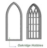 OakridgeStores.com | Oakridge Minis - 7x4 Large Wide Gothic (Church) Arched Casement Window with Tracery - 1:32 Scale Model Miniature - 1062-32