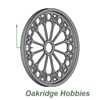OakridgeStores.com | Oakridge Minis - 73mm Large Gothic Rose Round Casement (Church) Window 1064-7373