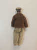RESALE SHOP - Dollhouse Miniature 1:12 Scale Porcelain Doll Man With Tweed Cap And Brown Coat