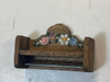 RESALE SHOP - 1:48 Scale Dollhouse Wooden Shelf with Floral Details