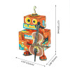 OakridgeStores.com | Rolife - Little Performer Robot - DIY Animated Mechanical Music Box - Working 3D Wooden Kit (AMD53) 6946785122138