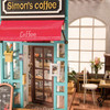 OakridgeStores.com | Rolife - Simon's Coffee - DIY 3D Miniature 1/24 Scale Dollhouse Room Box Craft Kit (DG109) 6946785164657