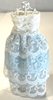 RESALE SHOP - Artisan 1:12 Dollhouse White And Blue Frilly Dress Display - OOAK