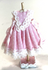 RESALE SHOP - Artisan 1:12 Dollhouse Pink Frilly Child’s Dress Display - OOAK