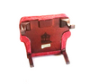 RESALE SHOP - Town Square 1:12 QA Red Brocade Loveseat And Armchair - preowned