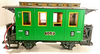 RESALE SHOP - LGB G #3010 Green Short Passenger Car #3 - lighted - no box - preowned (READ)