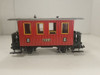 RESALE SHOP - LGB G Scale #3011 Red Short Passenger Coach - lighted- no box - preowned (READ)