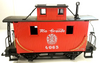 RESALE SHOP - LGB G  Rio Grande Red Caboose #4065- brass trim-lighted - preowned - nobox (READ