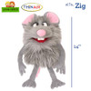 OakridgeStores.com | Living Puppets - Zig the 14-Inch Friendly Grey Monster  Plush Hand Puppet for Boys and Girls (LP998) 850055629981
