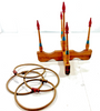RESALE SHOP - VTG Milton Bradley Wood Ring Toss With 4 Rings - preowned