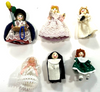 RESALE SHOP - 1:12 Dollhouse Handmade Toy Dolls  (lot of 6)  - preowned