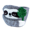 OakridgeStores.com | DZI Handmade - Sloth Felt Sleepy Animal Pot (502019)