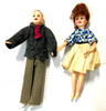 RESALE SHOP - VTG 1:16 IDEAL Petite Princess Dollhouse Mother And Father Dolls -preowned