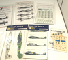 RESALE SHOP - 1:48 and 1:72 decals for German WW2 planes -- d250, fw190, bf109 (lot of 10)