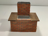 RESALE SHOP - OOAK 1:12 Dollhouse Miniature Red Brick Grill With Hotdogs
