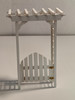 RESALE SHOP - Dollhouse Miniature 1:12 White Wooden Trellis Gate