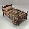 RESALE SHOP - FRANKLIN MINT 1:12 Norman Rockwell Memories Of Christmas Brown Messy Bed