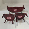 RESALE SHOP - Dollhouse Miniature 1:12 Victorian Mahogany White Floral Couch And Armchair Set