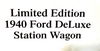 RESALE SHOP - Danbury Mint 1:24 1940 Ford Deluxe Station Wagon Limited Ed - L/N