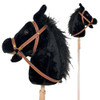 OakridgeStores.com | Thin Air Brands - Midnight Black Stick Horse - Plush Handcrafted Hobby Horse with Sounds PM111 850062841116